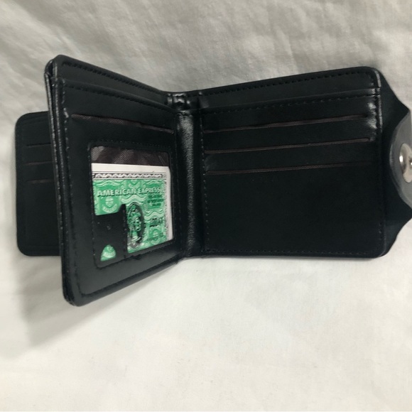 Men’s Wallet Vintage Genuine Leather one hundred dollars graphic black. - Picture 2 of 6